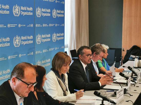 Director-General of the World Health Organization (WHO) Tedros Adhanom Ghebreyesus speaks at a press conference in Geneva, Switzerland, Feb. 11, 2020. The World Health Organization (WHO) on Tuesday gave the official name for the latest novel coronavirus as being COVID-19, which stands for coronavirus disease starting in 2019. (Xinhua/Chen Junxia)