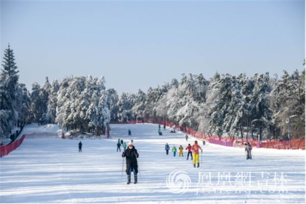 游客在长春净月潭滑雪场体验滑雪。梁琪佳摄